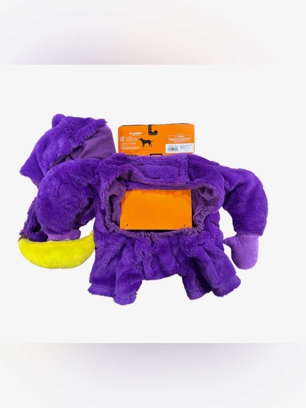 Hyde & Eek! Purple Gorilla Pet Costume XL With Hood & Toy - Picture 3 of 6
